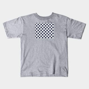 Art Deco Circles - Navy Kids T-Shirt